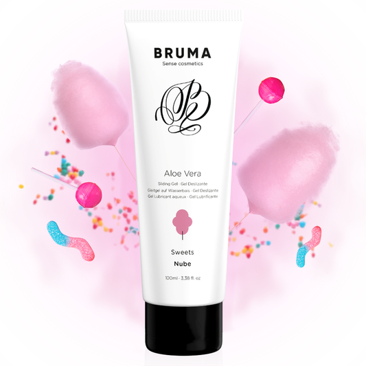 Lubrifiant pe Baza de Apa cu Aloe Vera, BRUMA - Gel Alunecare Aroma Dulciuri, 100 ml