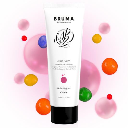 Lubrifiant pe Baza de Apa cu Aloe Vera, BRUMA - Gel Alunecare Aroma Bubblegum, 100 ml