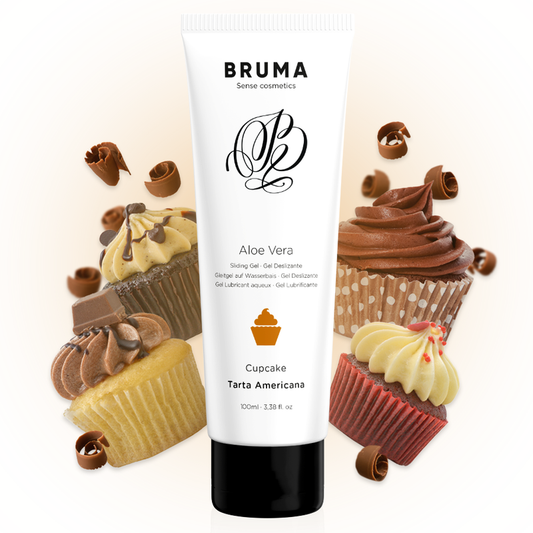 Lubrifiant pe Baza de Apa cu Aloe Vera, BRUMA - Aroma Cupcake, 100 ml