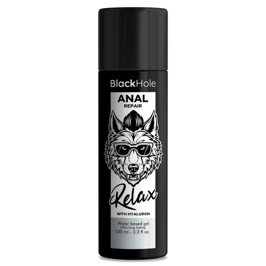 Lubrifiant Anal pe Baza de Apa, BLACK HOLE - Anal Repair cu Acid Hialuronic, 100 ml