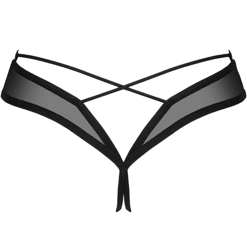 Tanga, Obsessive - Roxelia, Crotchless, XL/XXL Negru