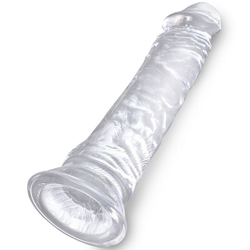Dildo Realistic, King Cock - Clear, cu Ventuza, 19.7 CM Transparent