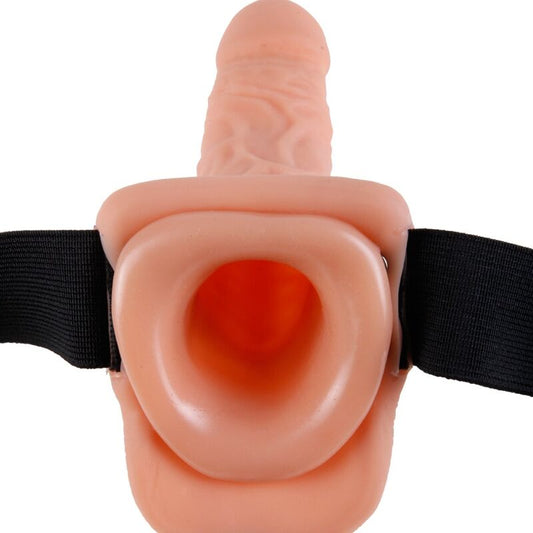 Ham cu Dildo Realist cu Vibratii si Telecomanda, FETISH FANTASY SERIES - cu Testicule, 19 cm