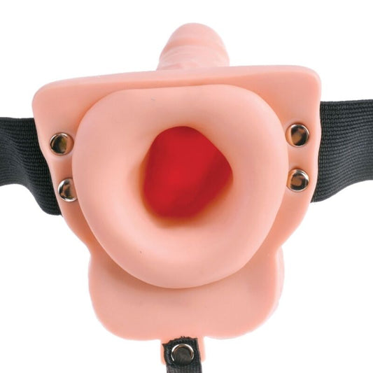 Ham cu Dildo Reincarcabil cu Telecomanda, FETISH FANTASY SERIES - Realist cu Testicule, 10 Moduri, 15 cm