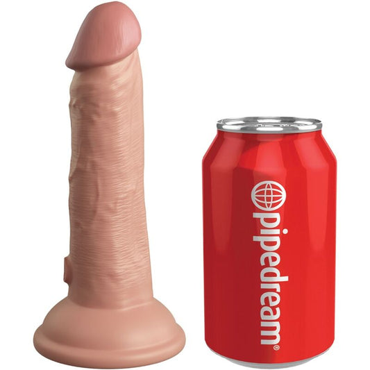 Dildo Realist Silicon Dubla Densitate, KING COCK - Elite, 15,2 cm