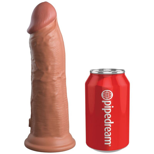 Dildo Realist Silicon Dubla Densitate, KING COCK - Elite, Caramel, 20,3 cm