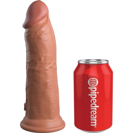 Dildo Realist Vibrator, KING COCK - Elite Silicon Dubla Densitate, Caramel, 20,3 cm