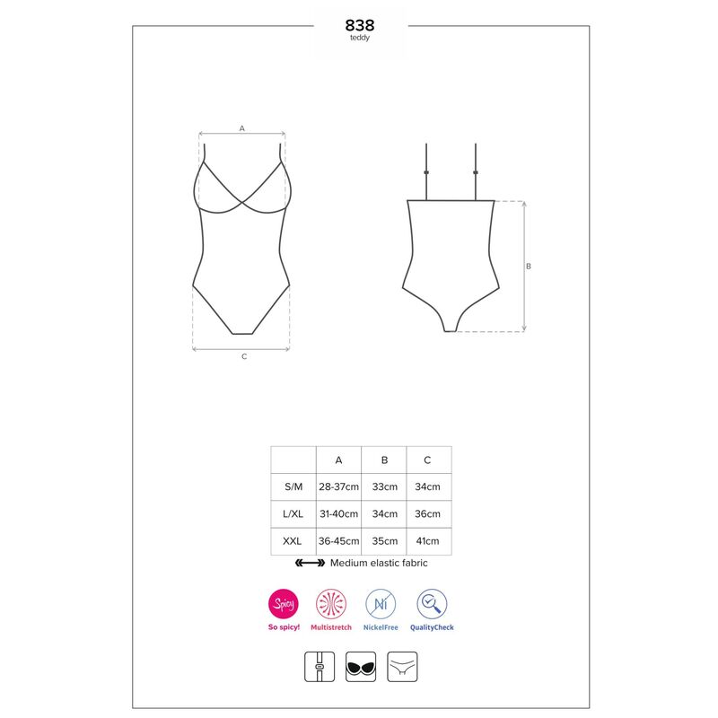 Body, Obsessive - Ted-1, Croiala Deschisa, Negru S/M