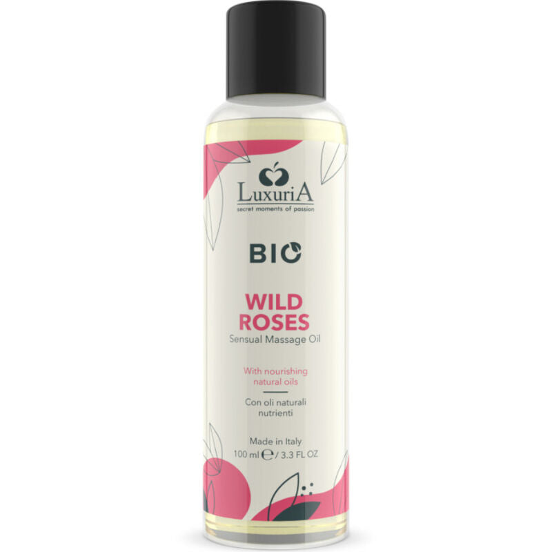Ulei de Masaj, Intimateline - Luxuria Bio Wild Roses, Hidratant Intens, 100 ML
