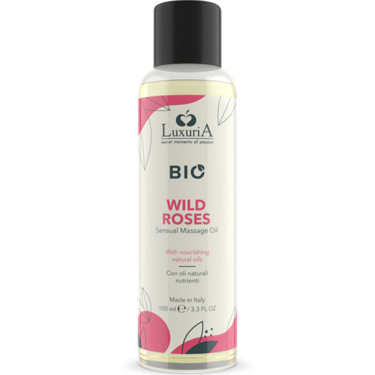 Ulei de Masaj, Intimateline - Luxuria Bio Wild Roses, Hidratant Intens, 100 ML