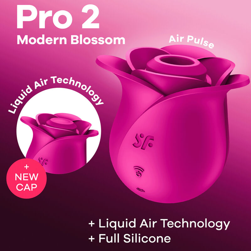 Vibrator, Satisfyer - Pro 2, Tehnologie Air Pulse si Liquid Air, Modern Blossom