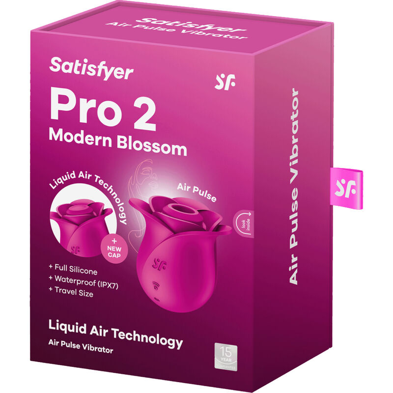 Vibrator, Satisfyer - Pro 2, Tehnologie Air Pulse si Liquid Air, Modern Blossom