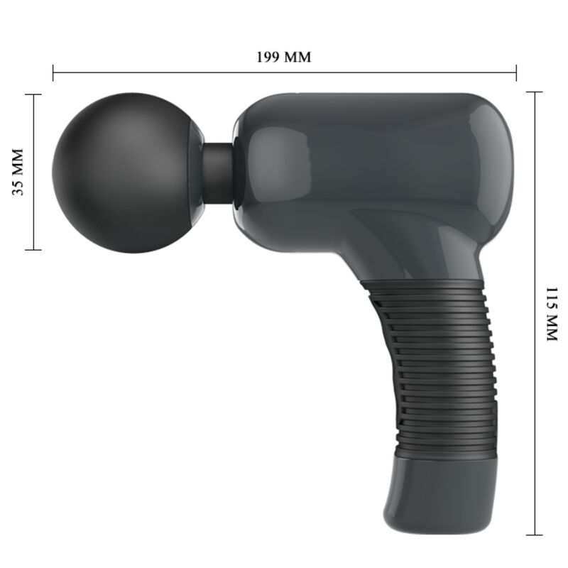 Aparat de Masaj, Pretty Love, Reincarcabil USB 7 Functii 5 Viteze, Gri Inchis