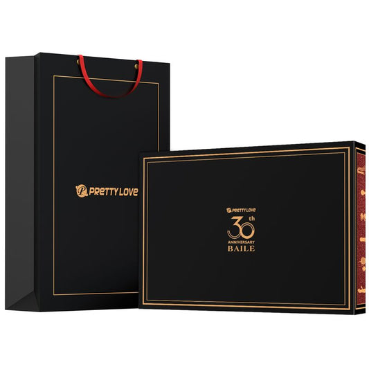 Kit Produse pentru Cupluri, PRETTY LOVE - Editie Aniversara 30 de Ani, Silicon, Negru