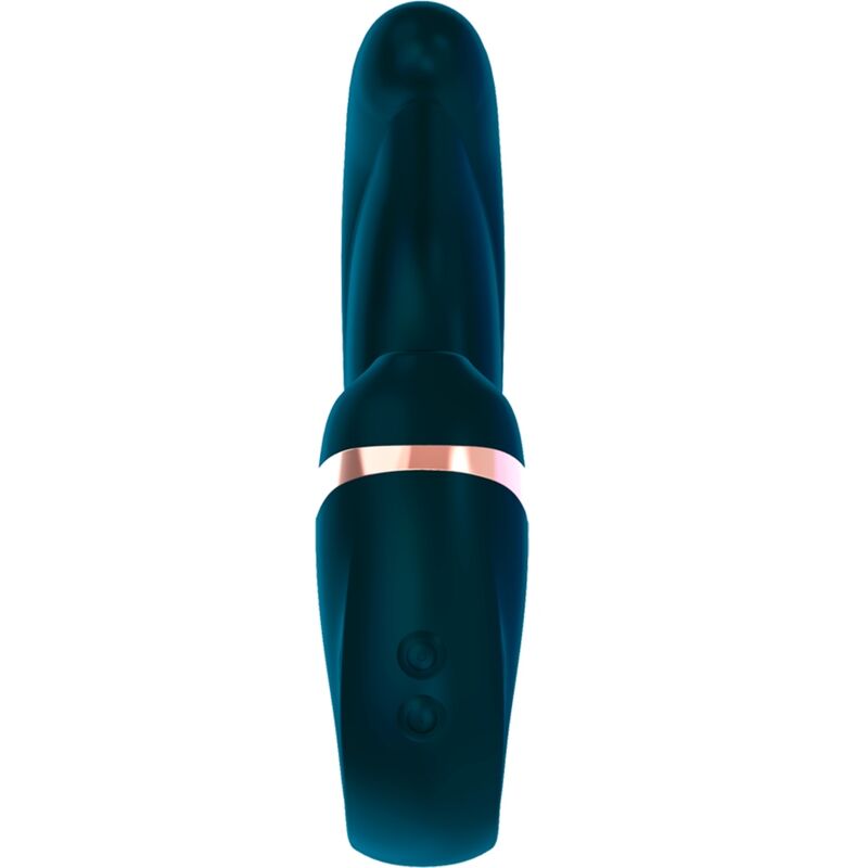Stimulator Clitoris si Punct G, Adrien Lastic - My G, 2 Motoare cu Aspiratie si Pulsatii, Verde