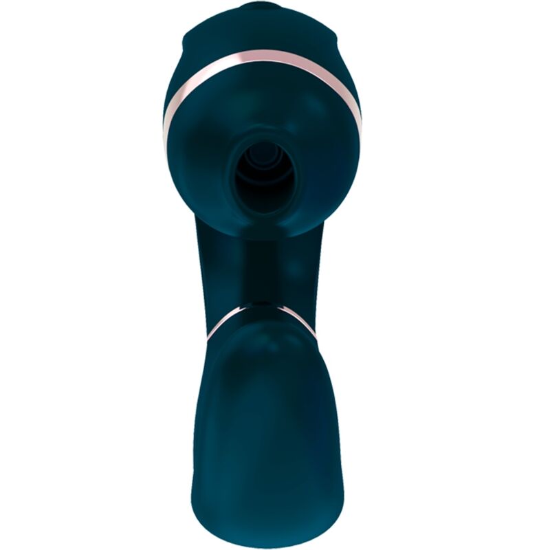 Stimulator Clitoris si Punct G, Adrien Lastic - My G, 2 Motoare cu Aspiratie si Pulsatii, Verde