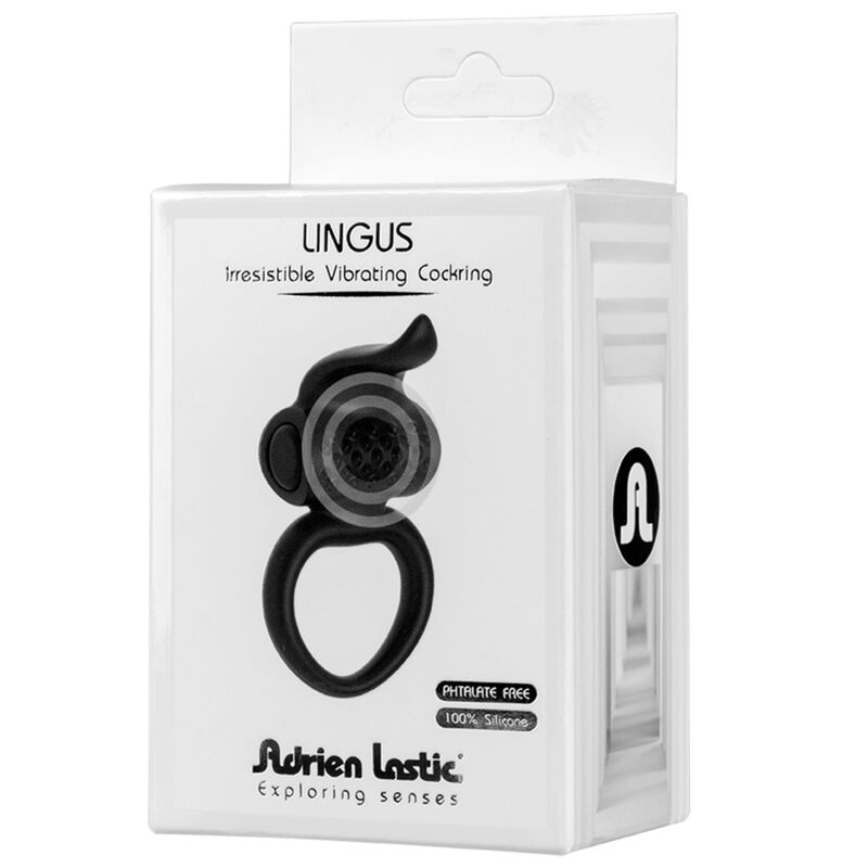 Inel Vibrator, Adrien Lastic - Lingus, Inel Dublu cu Limba, Negru
