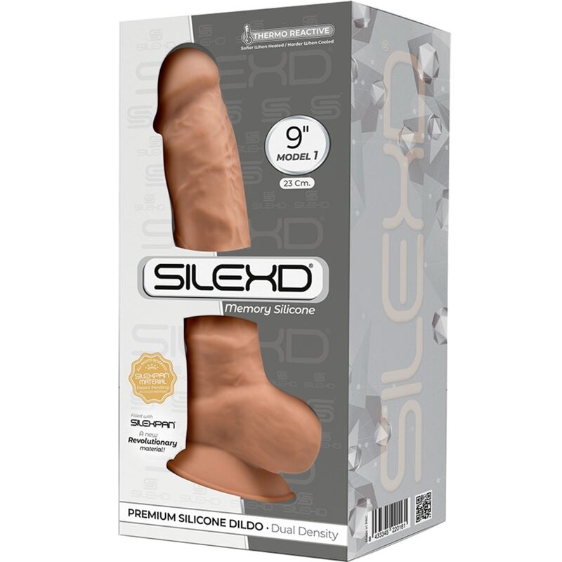 Dildo Realistic, SilexD - Model 1, Densitate Dubla Silexpan, 23 CM Caramel