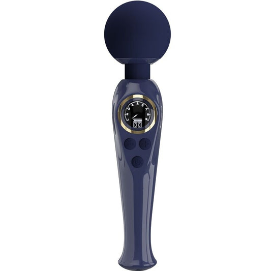Masator Wand cu Vibratii, PRETTY LOVE - Skyler, 10 Functii, Albastru
