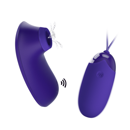 Ou Vibrator Reincarcabil, PRETTY LOVE - cu Stimulator, 12 Vibratii, 4 Moduri Tapping, Mov