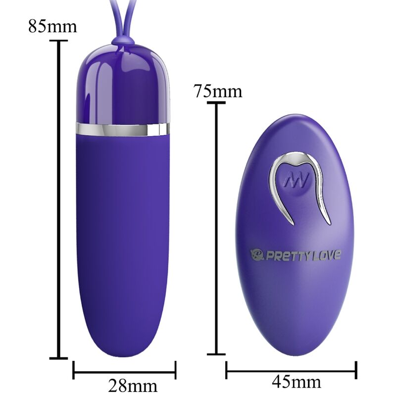 Bullet, Pretty Love - Darlene Youth, 12 Functii de Vibratie cu Telecomanda, Mini Violet
