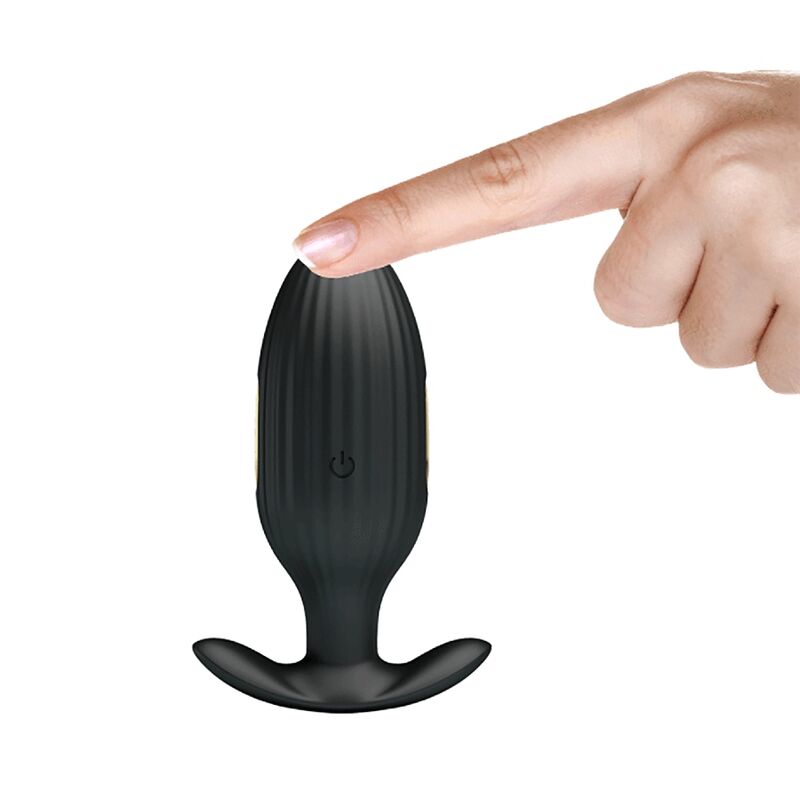 Plug Anal Vibrator, Pretty Love - Kelly, Reincarcabil, Negru