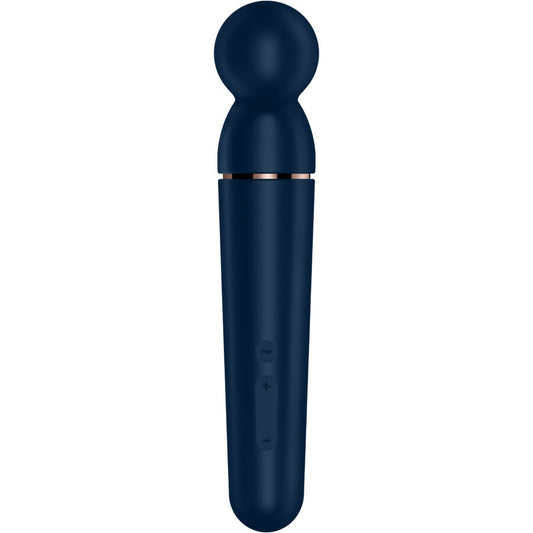Masator Wand, SATISFYER - Planet Wand-er, cu Vibratii, Albastru