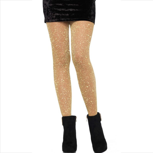 Dresuri Transparente Sclipitoare, LEG AVENUE - Auriu, Marime Unica