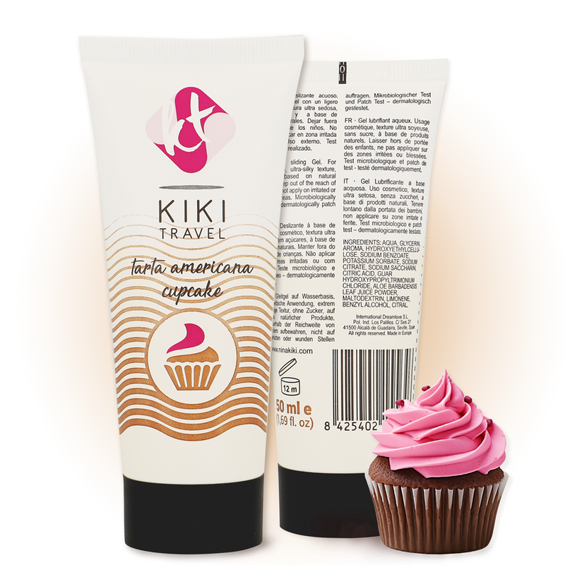 Lubrifiant, Kiki Travel - Cupcake, pe Baza de Apa, 50 ML