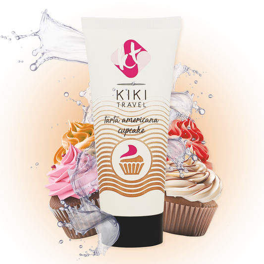 Lubrifiant pe Baza de Apa cu Aroma, KIKÍ TRAVEL - Cupcake, Vegan, 50 ml