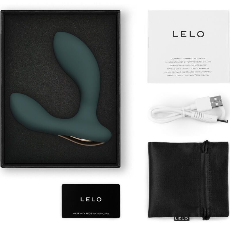 Vibrator Prostata, Lelo - Hugo 2, Compatibil cu Aplicatia Lelo, Verde/Negru