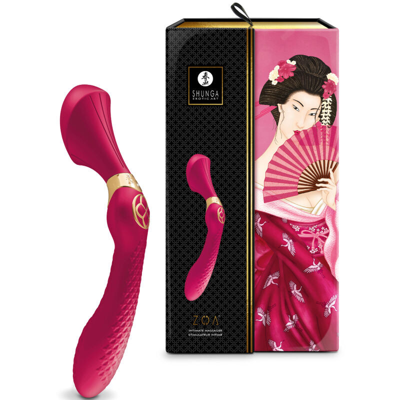 Vibrator Multifunctional, Shunga - Zoa, 10 Functii de Vibratie, Roz
