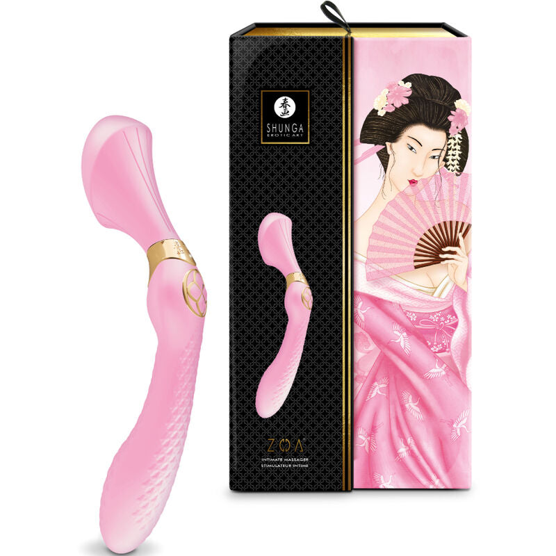 Vibrator Multifunctional, Shunga - Zoa, 10 Functii de Vibratie, Roz