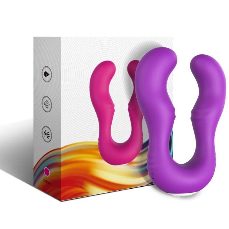 Vibrator Dublu cu Telecomanda, Armony - Seraph, 2x9 Moduri de Vibratie, Mov