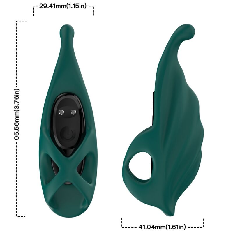 Vibrator de Deget, Armony, 9 Moduri de Vibratie, Verde