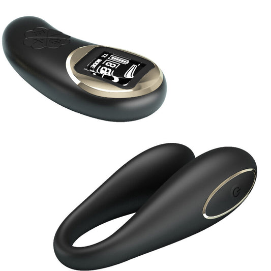 Vibrator Dubla Placere cu Telecomanda, PRETTY LOVE - Nathan, 10 Functii, Negru