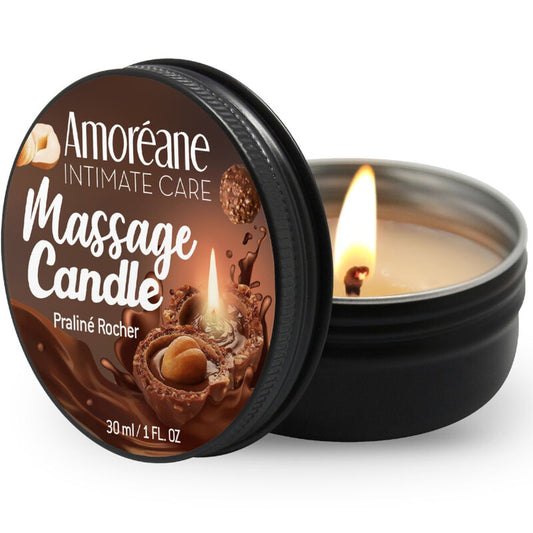 Lumânare de masaj, Amoreane, Rocher Praline 30 ml