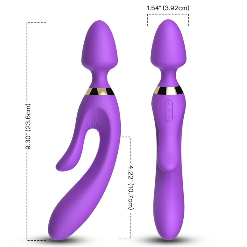Vibrator Rabbit, Armony - Massager, 2x9 Moduri de Vibratii, Mov