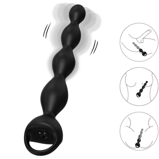Plug Anal Vibrator Deget, Armony, 9 Moduri de Vibratie, Negru