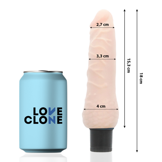 Vibrator Realist cu Auto-Lubrifiere, LOVECLONE - Sven, TPR, 18,5 cm
