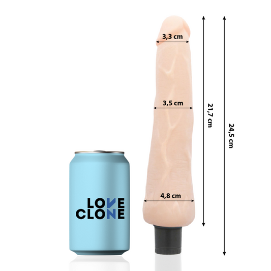 Vibrator Realist cu Auto-Lubrifiere, LOVECLONE - Ragnar, TPR, 24,5 cm x 3,5 cm