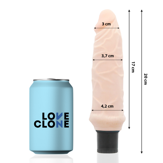 Vibrator Realist cu Auto-Lubrifiere, LOVECLONE - Ivar, TPR, 20 cm x 3,7 cm