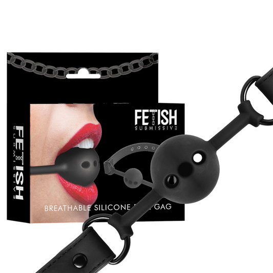 Calus din Silicon Respirabil, FETISH SUBMISSIVE - Reglabil, cu Bila 4,1 cm