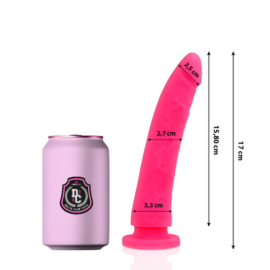 Dildo Realist, DELTA CLUB - Toys Pink, Silicon Medical, Roz, 17 cm, Diametru 3 cm