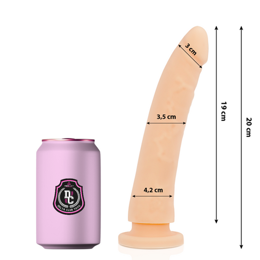 Dildo, DELTA CLUB - Toys Silicon Medical, Natural, 20 cm / O 4 cm