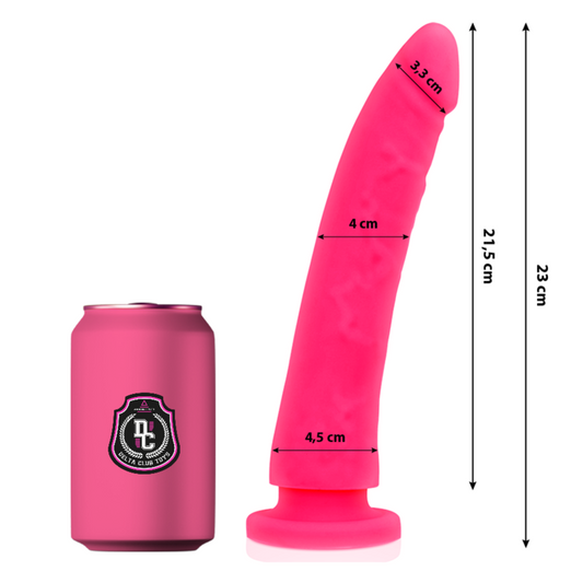 Dildo din Silicon Medical, DELTA CLUB - Toys Pink, Roz, 23 cm, O 4,5 cm