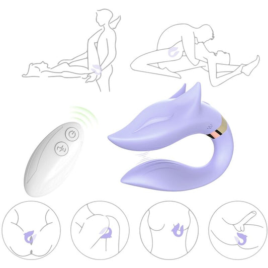 Vibrator Pentru Cupluri, Armony, Remote Control Purple Fox
