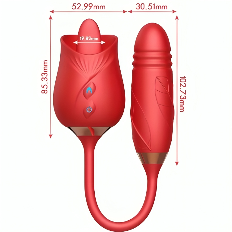 Vibrator, Armony - Delight Flower, 10 Moduri de Suctiune si Penetrare, Rosu