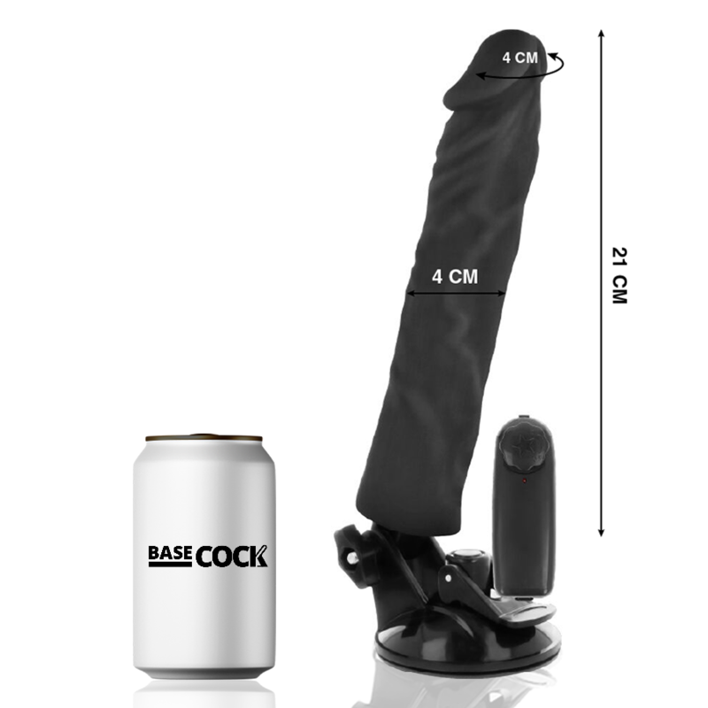Vibrator Realistic, Basecock, cu Telecomanda cu Fir, Nud 21 x 4 CM