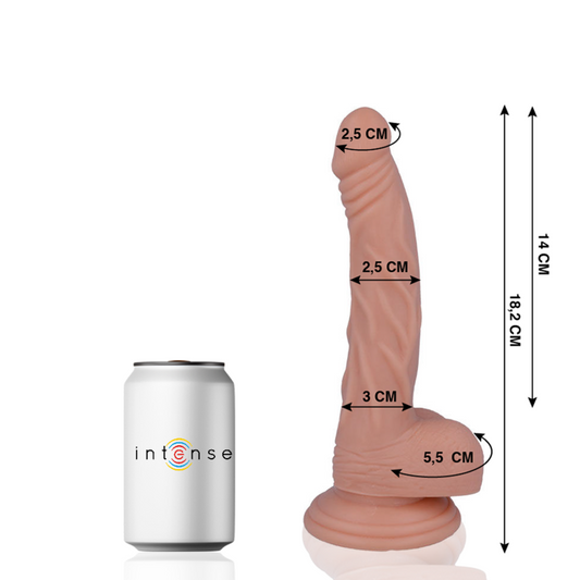 Dildo Realist, MR INTENSE - Nr. 12, Cauciuc si PVC, 18,2 x 2,5 cm
